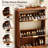 Knoworld Shoe Cabinet Storage For Entryway, 2 Flip Drawers With Toe Kick Space, Fluted Slim Shoe Cabinet For Foyer, Hallway