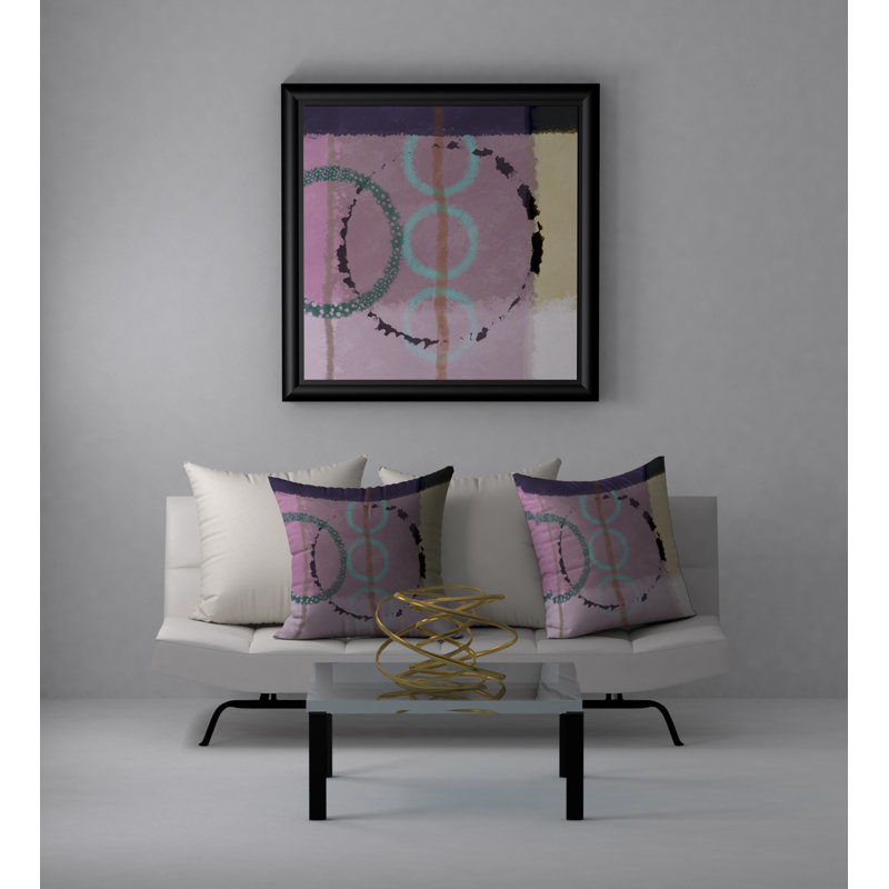 Abstract Reversible Throw Pillow, 24" x 24"