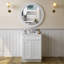 Armoire de base en shaker blanc prêt à assembler 24 po x 21 po x 34,5 po Homeibro Cozy Design-1166382362-1166382364
