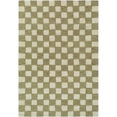 Wright Hand-Tufted Checkered Area Rug