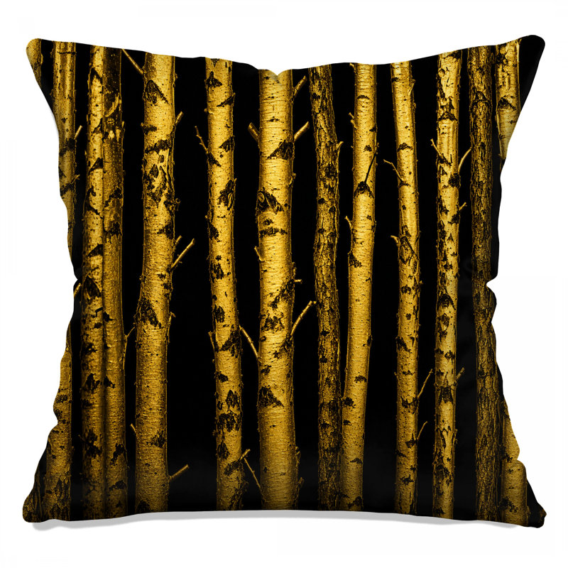 Coussins Golden Birch Trees, 16 x 16 pouces