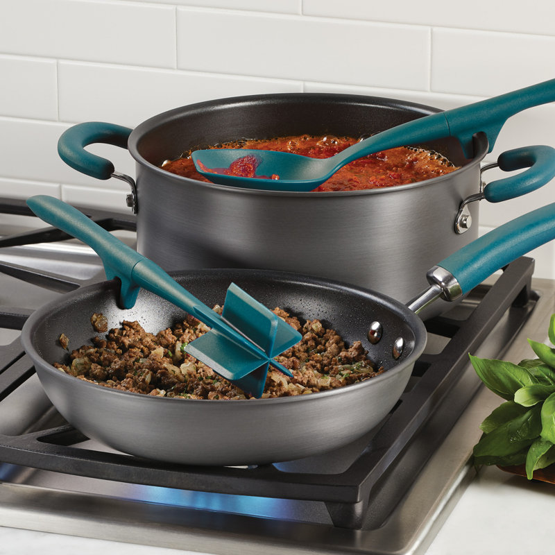 Teal Nylon 3-Piece Lazy Cooking Utensil Set
