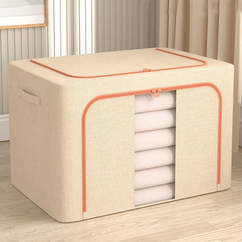 Bac de rangement en tissu Loxie, Jaune clair
