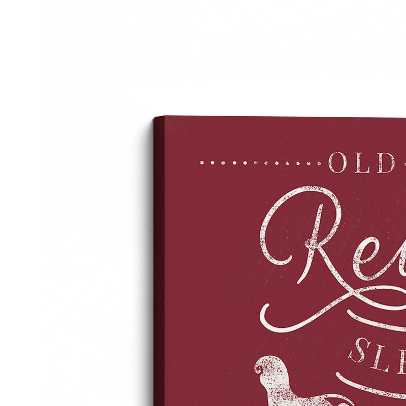 «Classic Reindeer Sleigh Rides», impression sur toile encadrée, Toile tendue, H 12 po x l 18 po x P 1,25 po