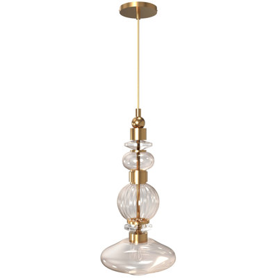 Valda Glass And Metal Pendant
