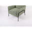 Chaises d'appoint confortables, structure métallique en tissu vert, maison industrielle moderne
