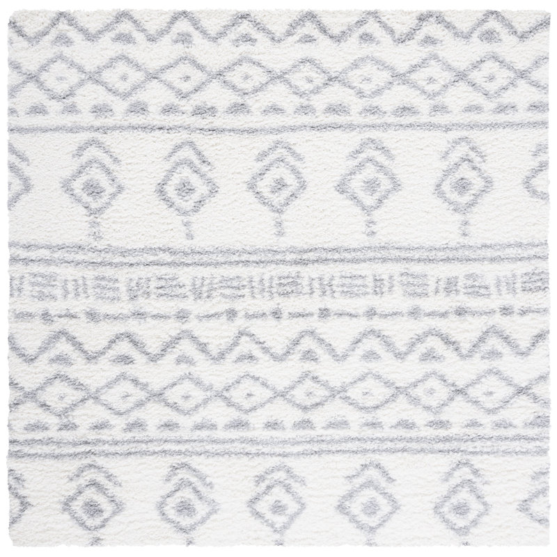 Tapis ivoire / gris Maddie, Carré 6 pi 7 po