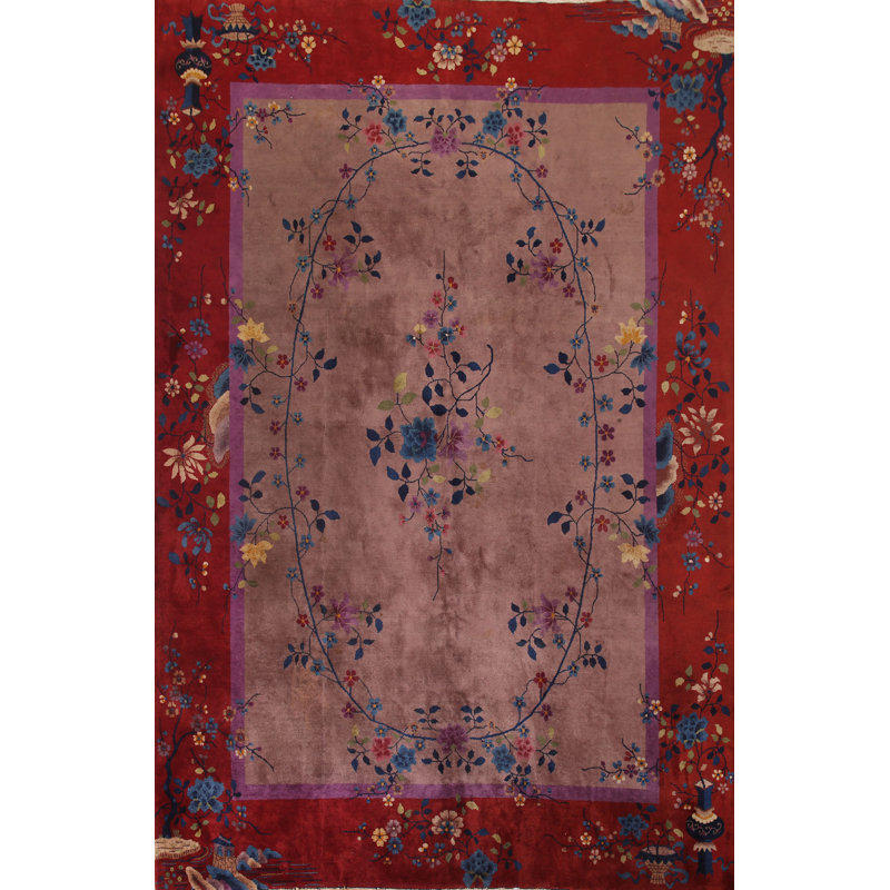 Tapis oriental Art Deco 9 x 12