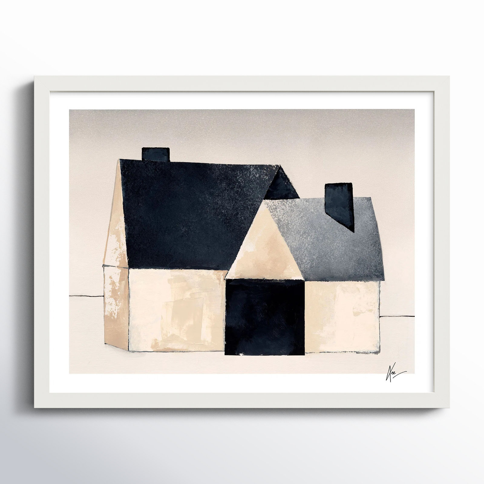 Urban Barn 2 by Lee Lessem, 16" H x 20" W x 1.25" D, White