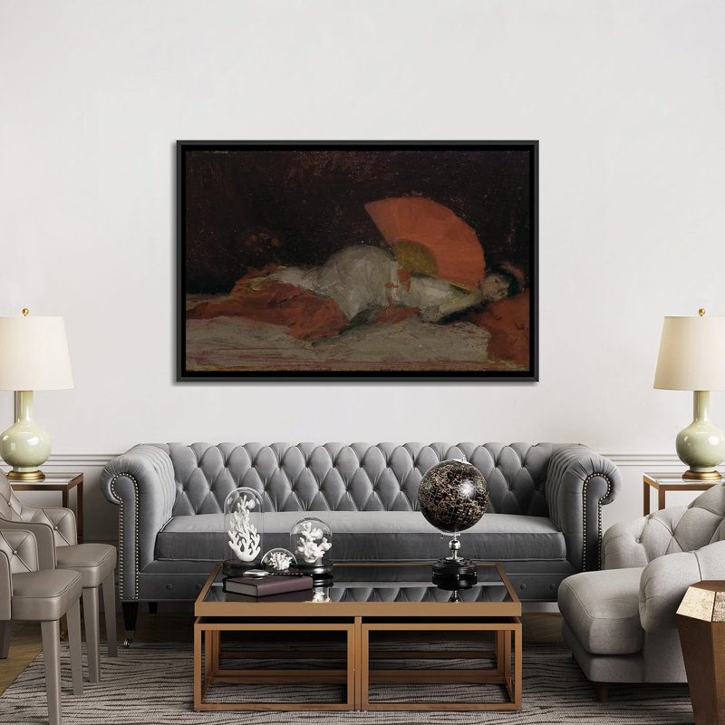 Print, 101.6 cm H x 152.4 cm W x 4.445 cm D, Black