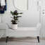 Banc rembourré avec repose-pieds, repose-pieds moderne en coton et lin, tabouret rectangulaire pour la chambre à coucher du salon-1827386931