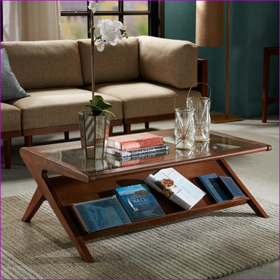 Table basse en bois de pacanier Blaze