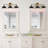 Mantasha 3-Light Dimmable Modern Black/Brass Vanity Light-336422627