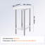 Table de travail à 3 niveaux à hauteur réglable en acier inoxydable 24 x 18 34 po