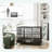 Dog Crate Dog Playpen with Lockable Wheels