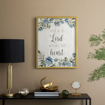 Trust in the Lord Framed Print - Solid Wood