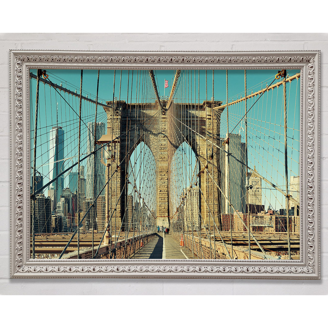 Spaziergang durch die Brooklyn Bridge - Druck