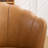 Genuine Leather Accent Swivel Barrel Chair – 360° Spin Metal Base-1378148629