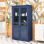 Armoire de cuisine avec portes en verre et 4 tiroirs-1252105047