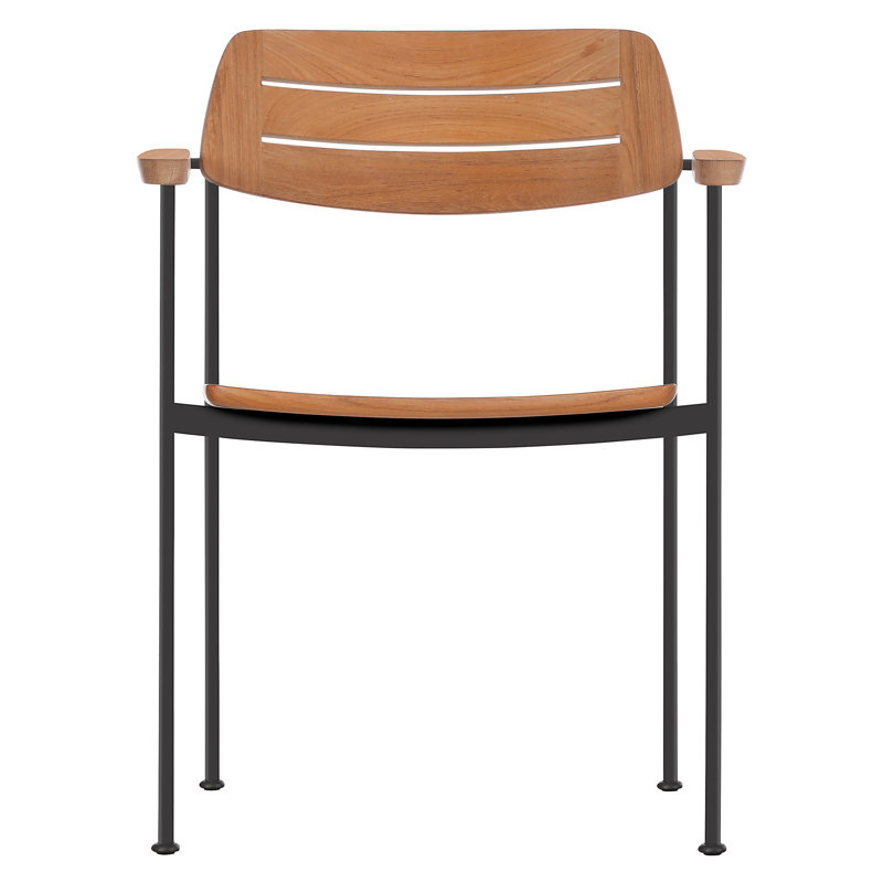Layout Outdoor Dining Armchair, Forge Gray
