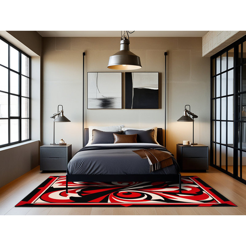 Obsidian Drift Rug, Square 6'