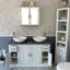 Buskirk 1230mm Bathroom Vanity with Vessel Stone Basin-296093107-296094050