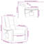  Fauteuil inclinable de massage en tissu gris foncé