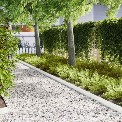 15 cm H x 100 cm W Steel Lawn Edging Fencing with 50 Panel(s) Included