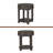 20" MDF End Table With USB Ports