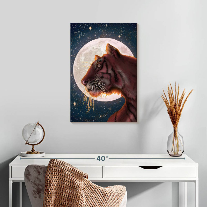 Ronce de lune et tigre, H 24 po x l 16 po