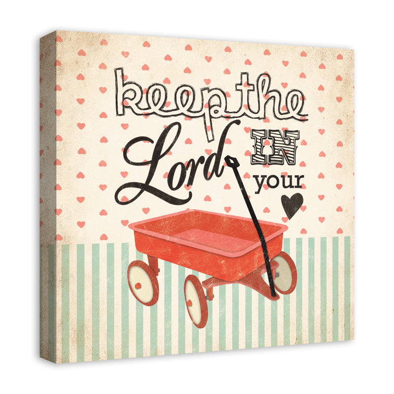 Keep The Lord In Your Heart Print On Canvas; 23BA39BB781942BEB37B9DC4D1F0781C Square, 20" H x 20" W x 1.25" D