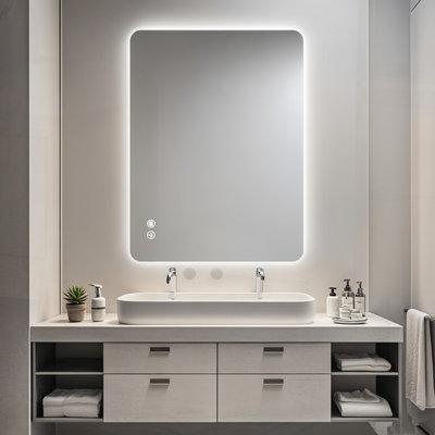 Miroir rectangulaire rétroéclairé