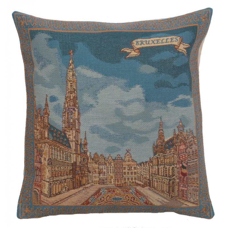 Cotton Blend Pillow Cover, Blue