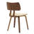 Hoyal Mid-Century Modern Dining Chair - Stained Wood Open Back Accent Chair - Luxury Leather MCM Seating in Single, Set of 2, and Set of 4-1048663724-1040553264
