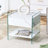 Simple and Elegant Bedside Table with Drawers, Featuring MDF Sticker Board and Transparent Tempered Glass, Ideal for Storage and Various Scenarios.