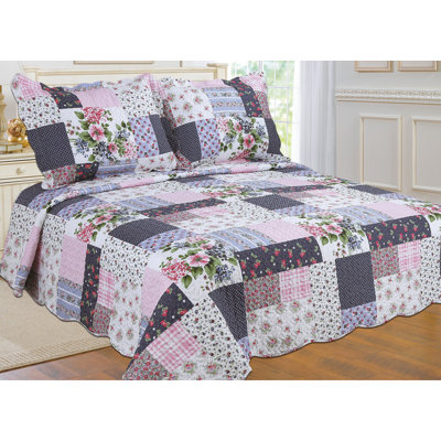  Microfiber Reversible Quilt Set