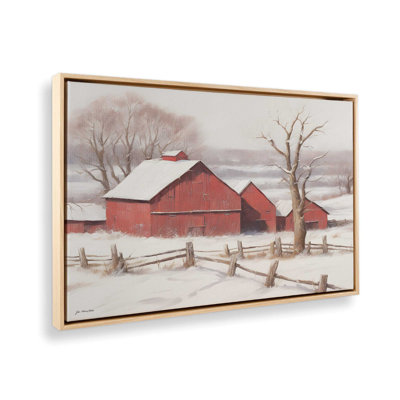 "Bundled Up Barns" par Jo Moulton, reproduction d'art sur toile
