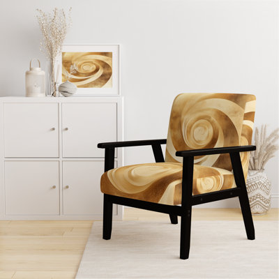 Chaise d'appoint Abstract Spirals - Fauteuil Gold Spiral Flow I