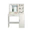 Vanity Desk With Mirror And Lights, Makeup Vanity With Drawer & Storage Cabinet, 3 Lighting Modes Adjustable Brightness, Dressing Table With Open Shelves For Bedroom, Dressing Room, White