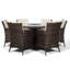 Karcher 6 - Person Patio Dining Set Umbrella Hole Included Round Table with Cushions Included-39926010