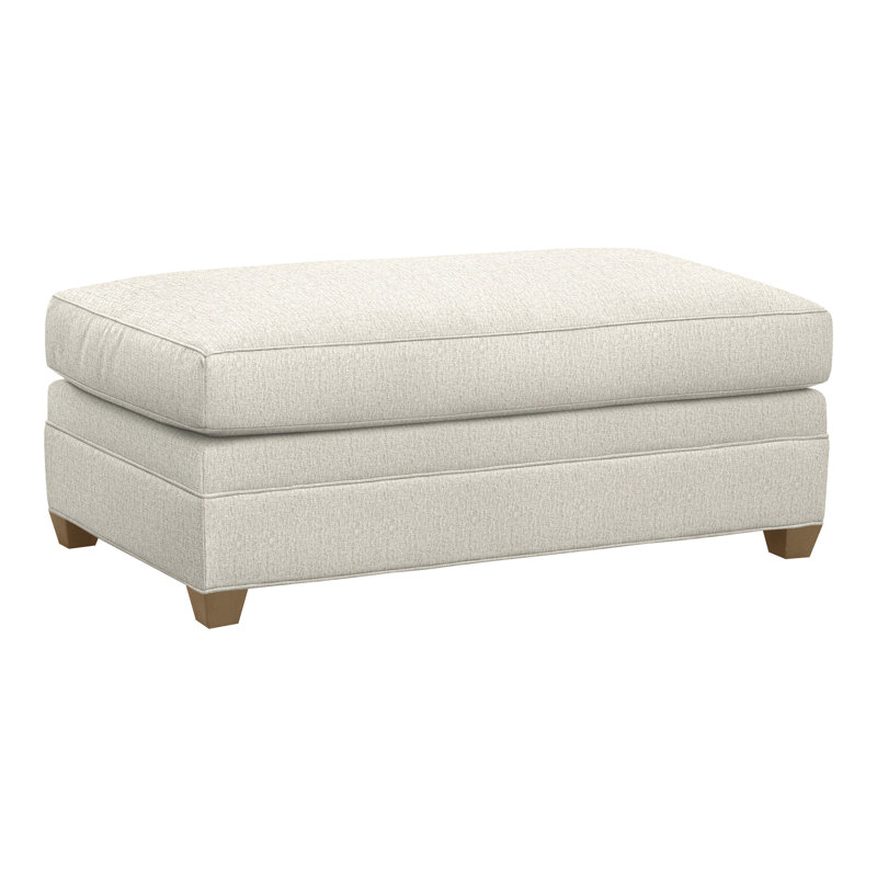 Repose-pieds American Bungalow Nicholas, Chenille Crypton® neige Nomad, Hampton