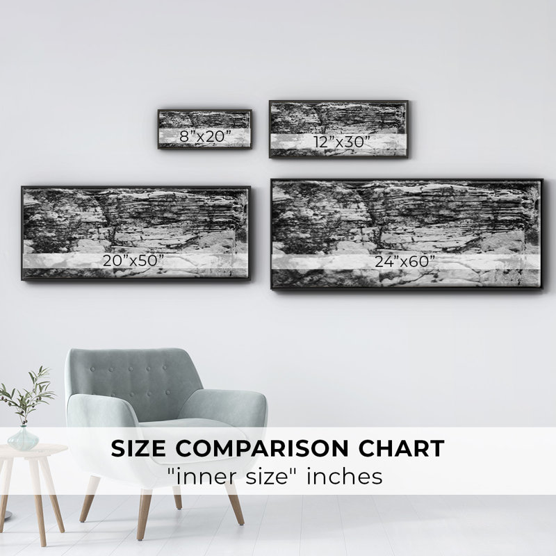 Found Textures XVIII- Framed Canvas, 20" H x 50" W