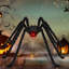 2 pièces 50 pouces Halloween Spider Decorations décorations d'extérieur noir effrayant poilue araignée