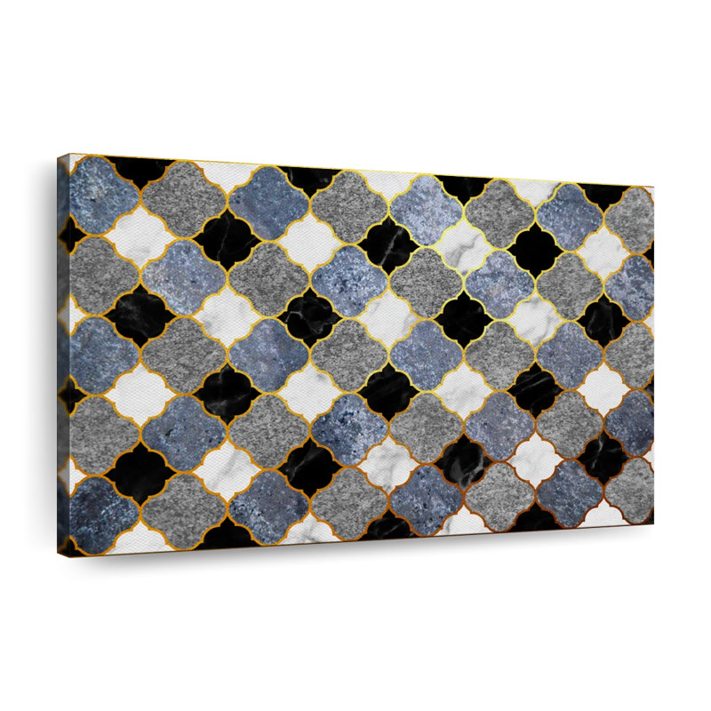 Carreaux de marbre déco sur toile, H 20 po x l 30 po x P 1,25 po