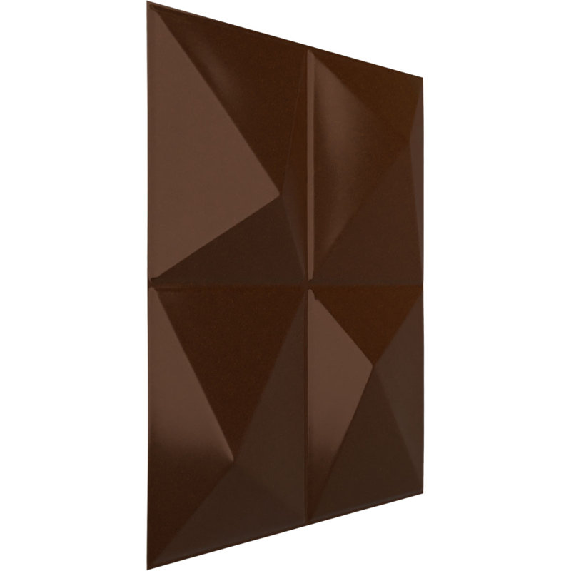 Panneau mural 3D décoratif Ellis EnduraWall 19 l 8 po x H 19 5/8 po, cuivre foncé métallique (couvre 2,67 pieds carrés)