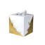 Mike + Ally Luxury Lave White Gold Enamel Square Tissue Holder for Bathroom & Bedroom