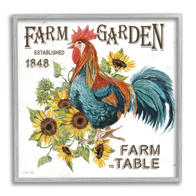 «Farm To Table Rooster On Canvas» par Cindy Jacobs, impression