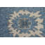 Tapis bleu teint à la main Oushak 8 x 11