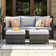 Kaniha Premium All-Weather Wicker 3 - Person Patio Conversation Sets with Cushions