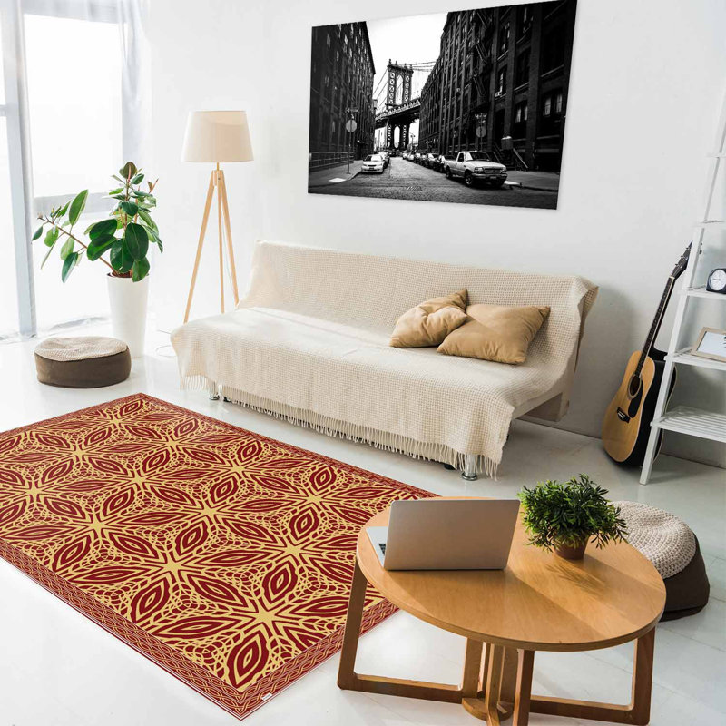 Mindaugas Geometric Indoor Doormat, 136 x 203 cm